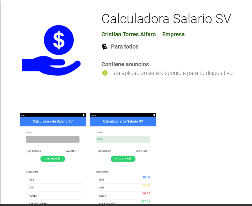 Salary Calculator SV